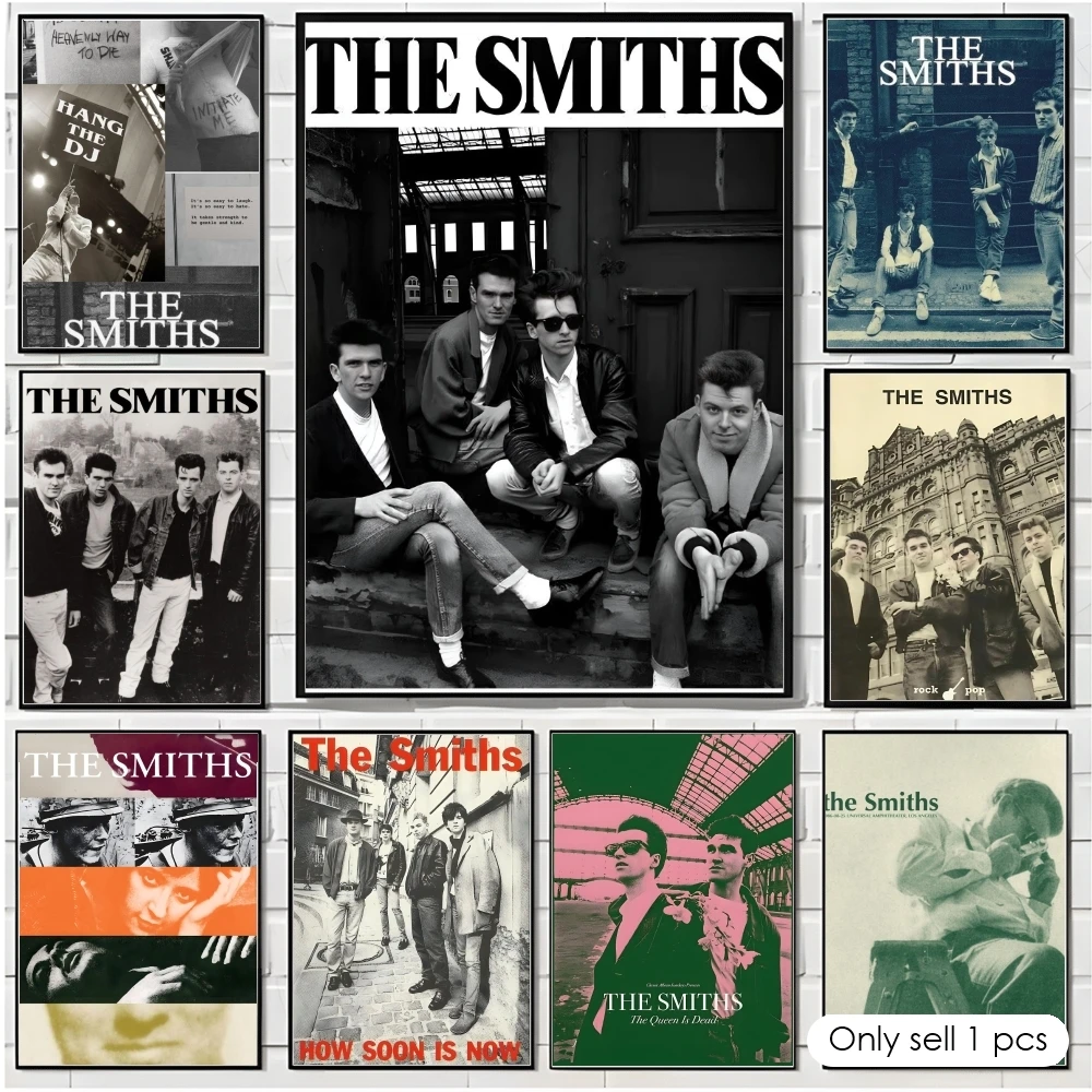 Band T-The Smiths Painting Calligraphy Cotton Canvas Wall Art Poster HD Print Modern Home Decor Painting