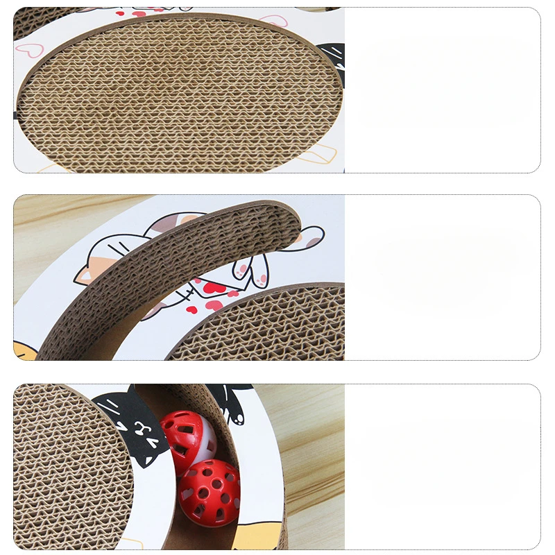 Round Cat Scratching Board Ball Multi-Function Toy Cat Scratcher Funny Sharpen Nails Scraper Corrugated Paper Scratching Post