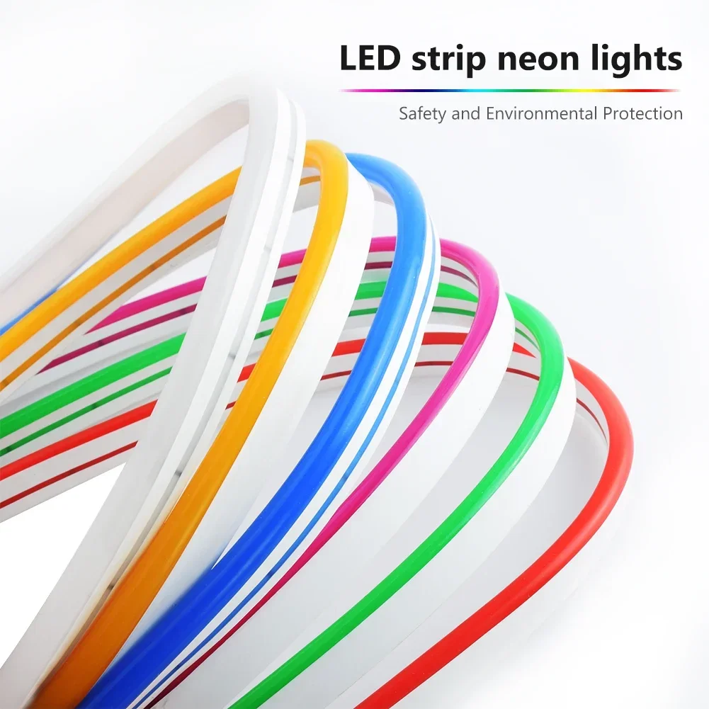 Neon Lights 1-5M Neon LED Strip Flexible LED Car Lamp Sewing Tube 12V Edge Strip Waterproof Rope Tube Silicone DC 12V Line Light