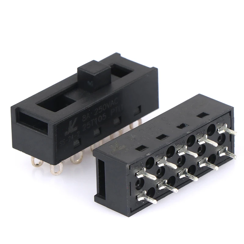 1 Pcs 8A 250VAC 4 Positions 10 Pins SS-24-2 Hot Cold Air Cylinder Toggle Switch For Hair Dryer Connector Hair Salon Accessories