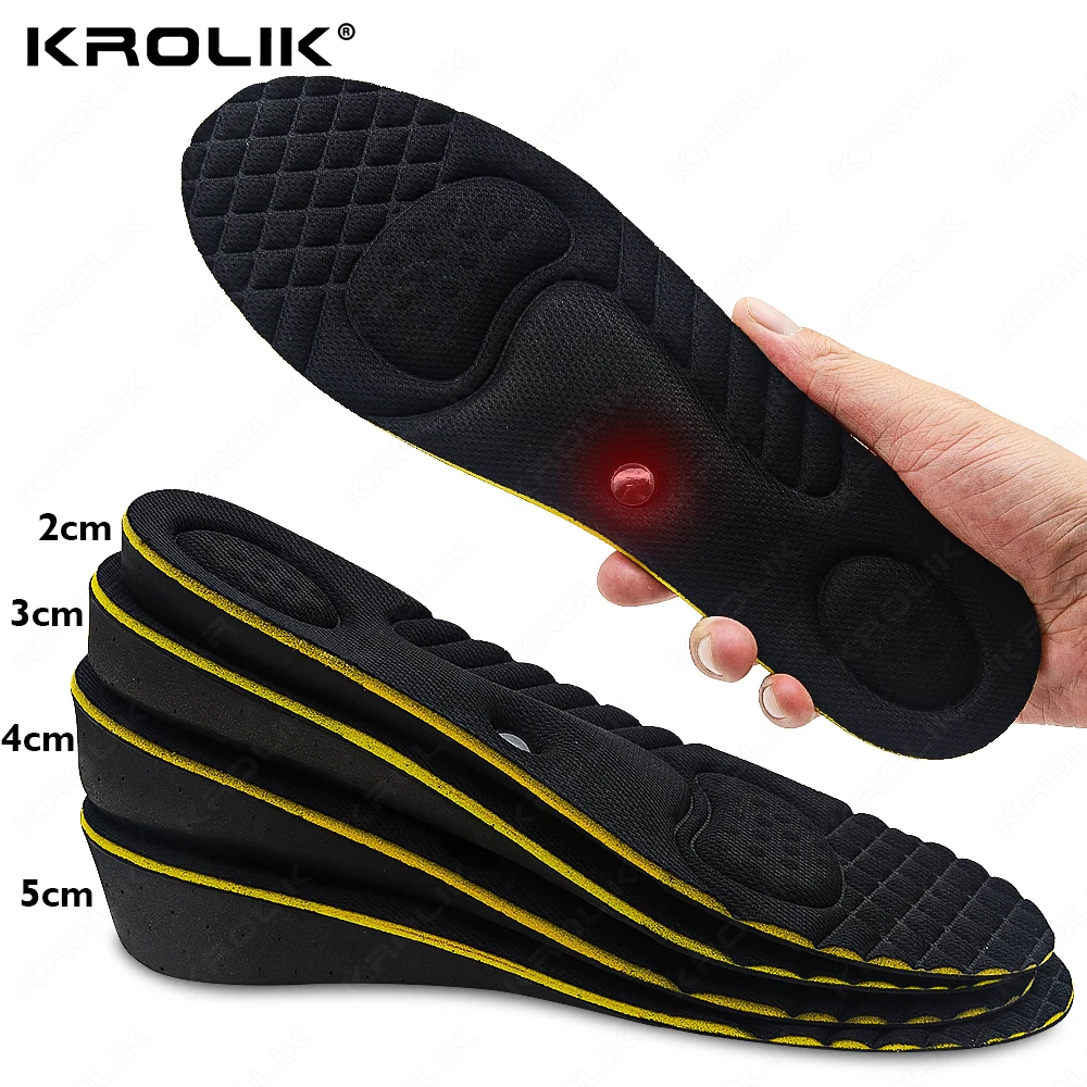 Krolik eva magnet aufzug einlegesohle unsichtbare höhe erhöhen einlegesohlen 2/3/4/5cm einsatz fuß massage sport warm voll polster unisex