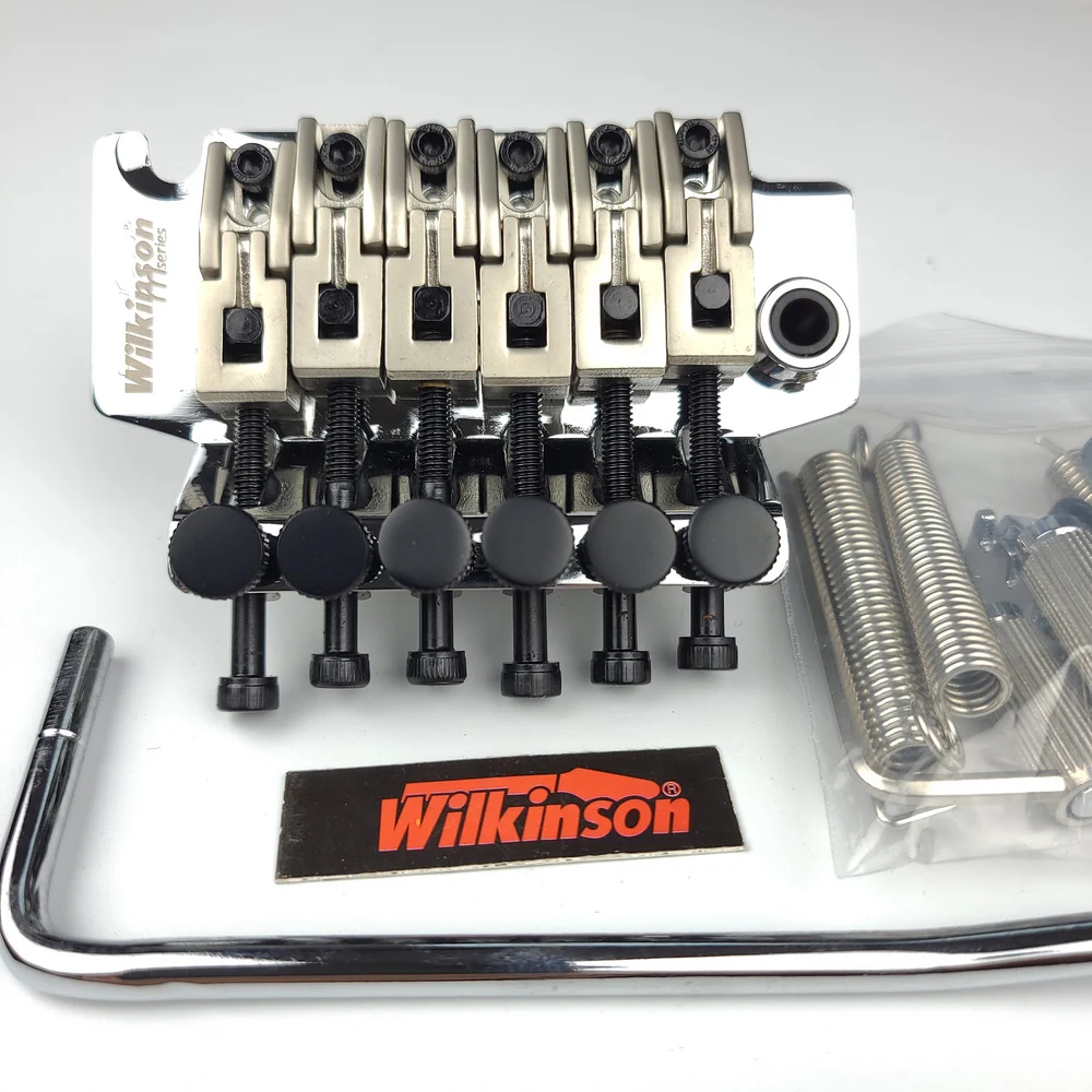 

Wilkinson Licensed 6-String Electric Guitar Double Locking Tremolo System Bridge 42mm R2 Nut Chrome Silver WODL1