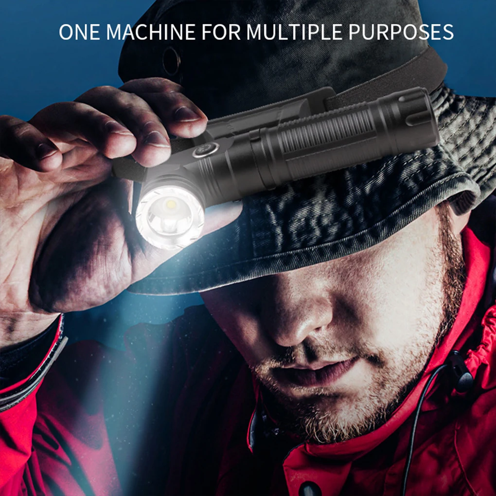 

LED Flashlight Headlight With Pen Clip Rechargeable And Waterproof Adventure Camping Making