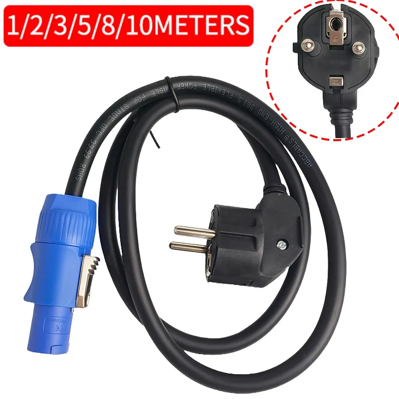 

Удлинитель электрический EU Schuko на 3-контактный разъем (3×1.5мм²) – идеально подходит для аудиооборудования, сценического освещения и светодиодных прожекторов.