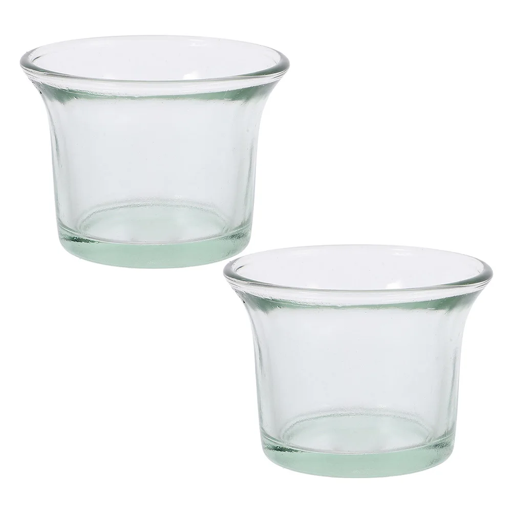 

2Pcs Hanging Glass Bird Feeder Outdoor Garden Balcony Hummingbird Feeder Replacement Cup Decorative Bird Waterer Bowl