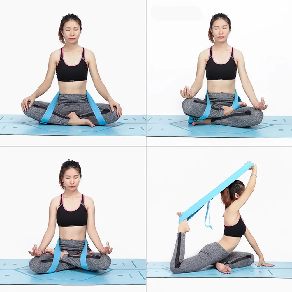 

Yoga Tension Strap Durable Blue Stretch Band for Exercise Pilates Auxiliary Equipment Relaxation Stretching Fitness