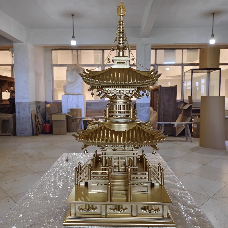 

Китайская резьба по дереву, кулон, украшение для дома, подарок, орнамент, сборная башня с несколькими сокровищами