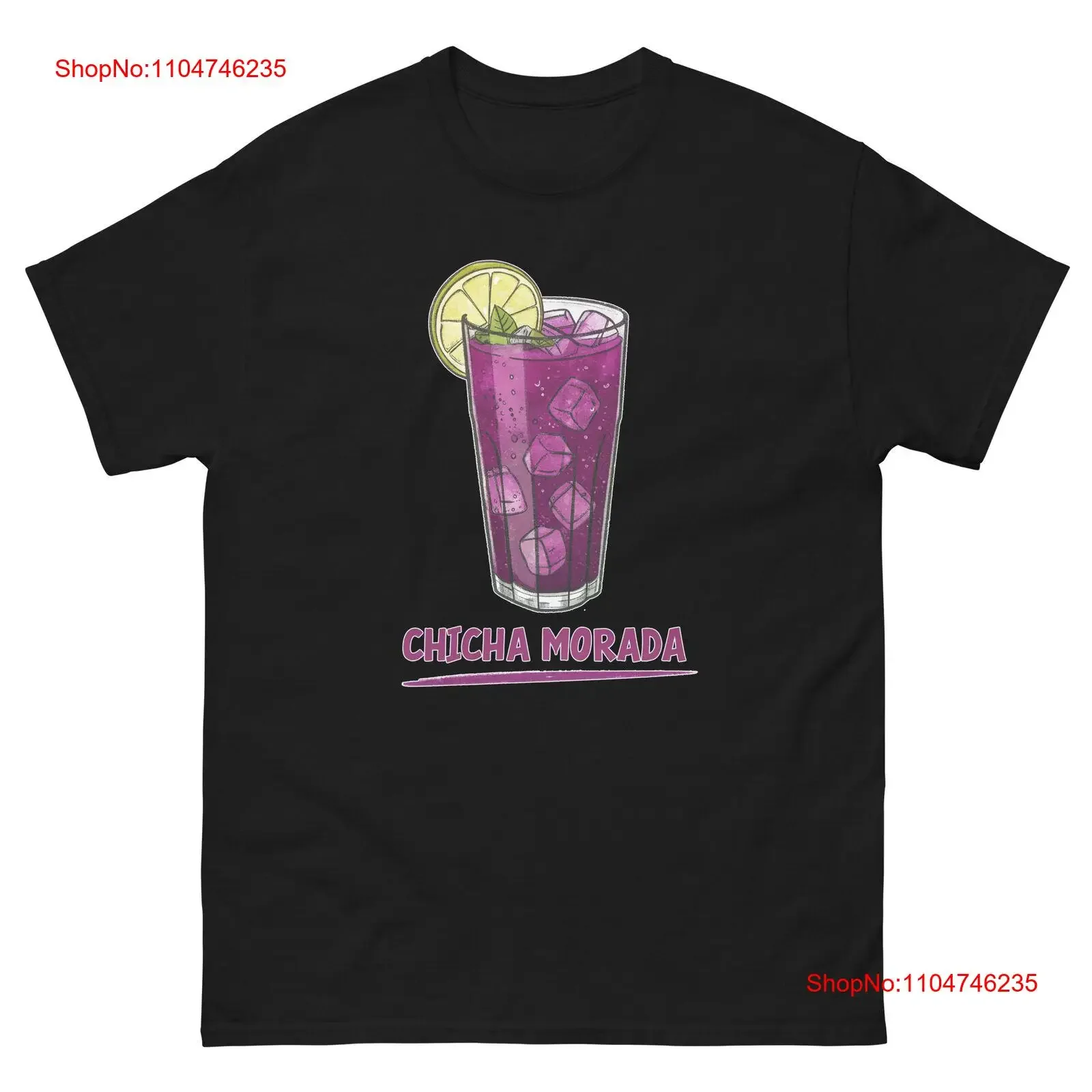 Chicha Morada Drink Delicious Popular bebida camiseta vintage lavado ligeramente cómodo Top para uso diario estirado