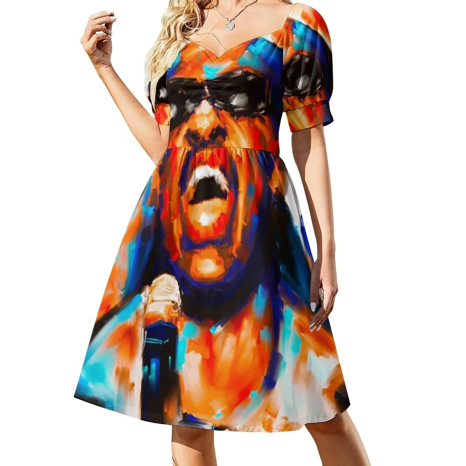 Stevie Wonder portrait Short-Sleeved Dress wedding dresses for parties prom dresses Women's summer skirt woman dress