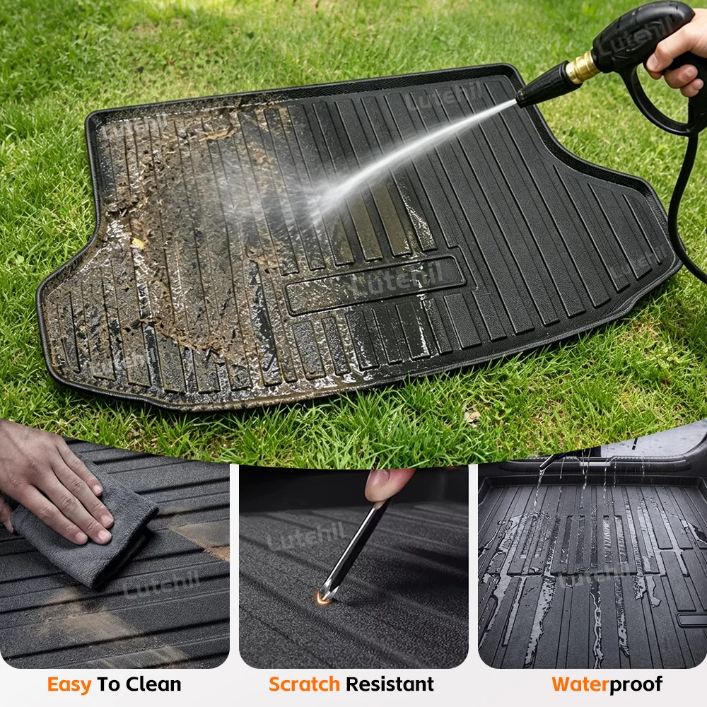 Picture 4: For Mercedes Benz GLK Class X204 2008-2015 All Weather TPE Car Trunk Mat Black Cargo Liner Protective Pad Interior Accessories