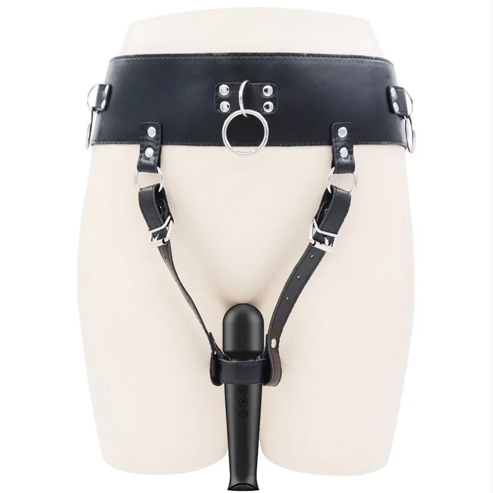 Sex Products Sexy Lingerie AV Massage Stick Pants Vibrating Penis Wear Masturbation Device Fixed Adult Sex Toys For Woman