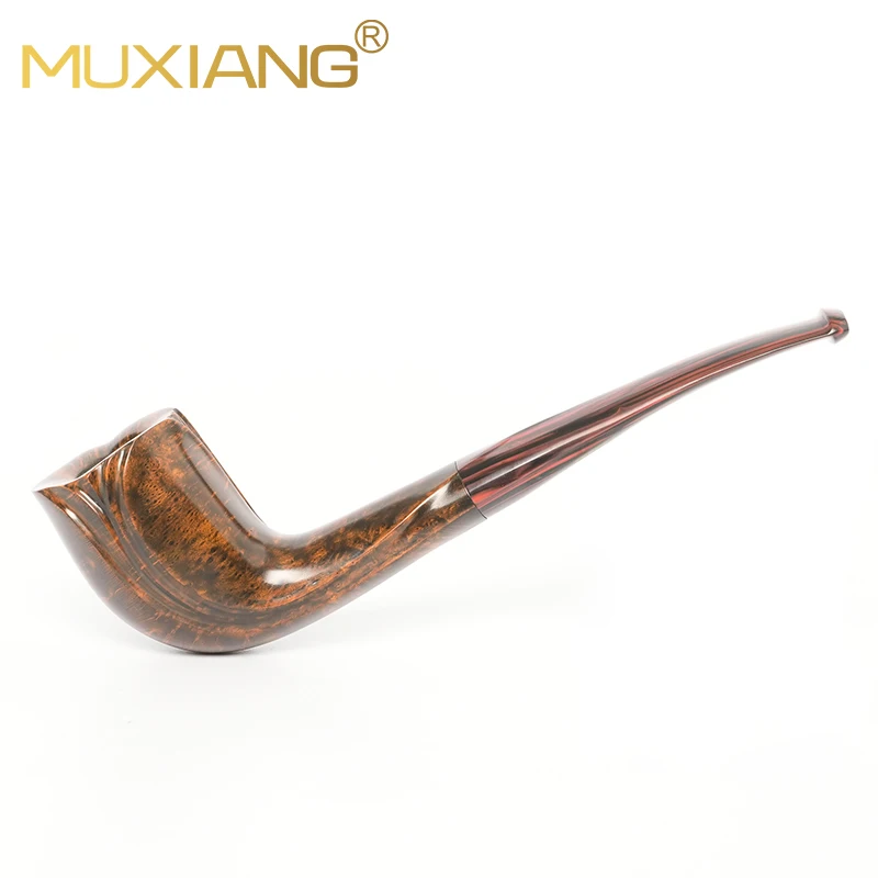 MUXIANG cobra briar wood pipe hand-carved pipe vulcanized rubber pipe mouthpiece men's gift