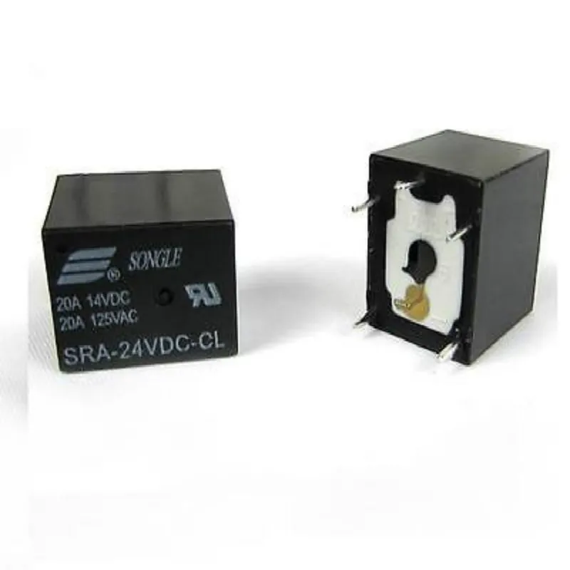 2pcs Relay SRA-05VDC-CL SRA-12VDC-CL SRA-24VDC-CL Power relays DC5V 20A 5 Pins PCB General Purpose Relay 5V 12V 24V