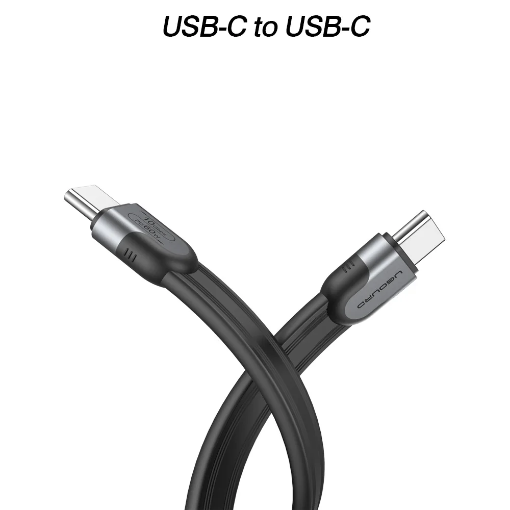UGOURD Type C 10Gbps USB 3.2 Gen 2 Kabel, USB A naar USB C Platte Ribbon Kabel, 60W Snelle Oplaad- en Gegevenskabel 0,15m - 3m (5,9in-118in)