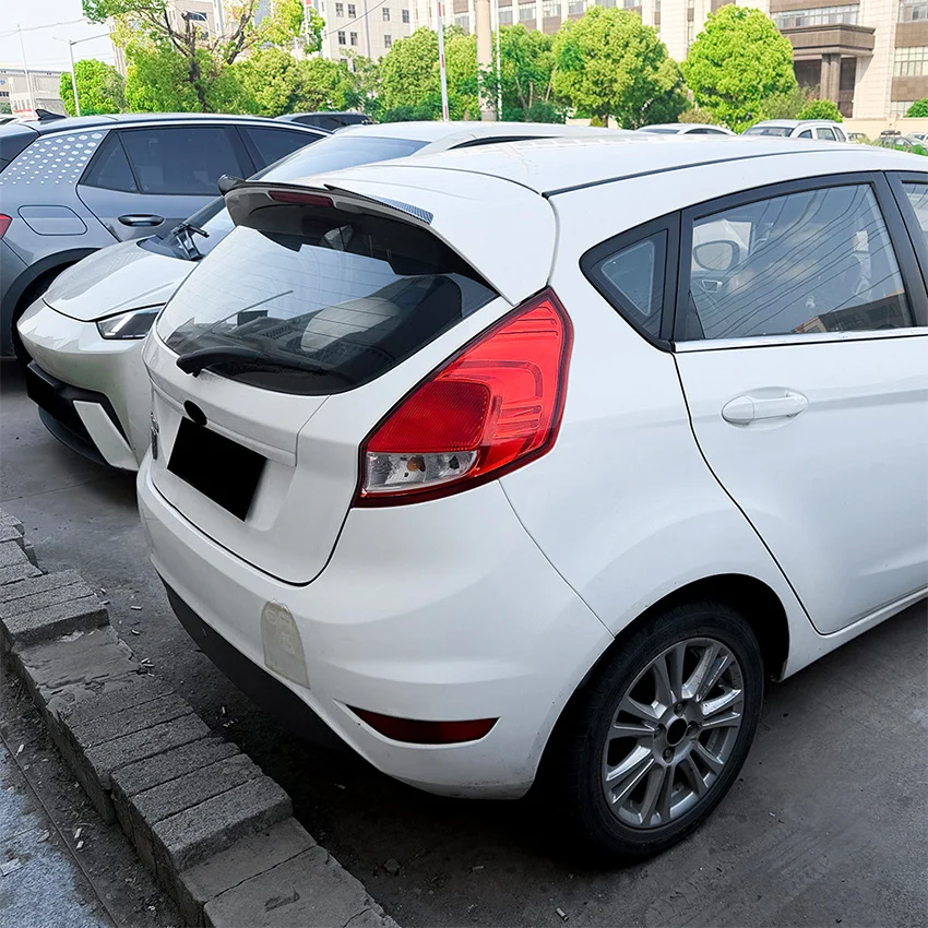 For 2008-2017 Ford Fiesta MK6 MK6.5 MK7 Car Tail Wings Fixed Wind Spoiler Splitter Rear Roof Wing Bodykits Tuning view 3