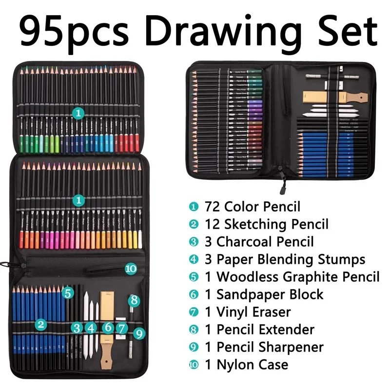 Hot Sale 95 Oil-based Color Lead Set Art Color Pencil Sketch Pencil For Beginners Drawing