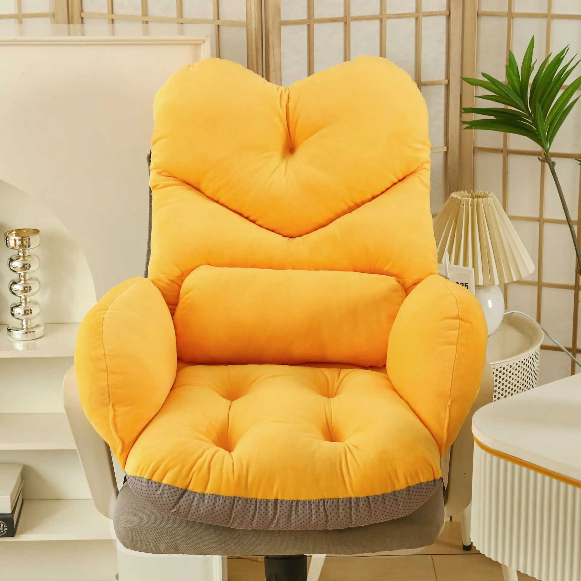 Cute Pillow Office Lumbar Support Cushion Sitting Back Cushion Integrated Seat Cushion with Lumbar Support Pad Thickened