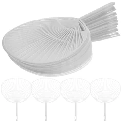 20pcs Plastic Fan Framework Hand Held Fan Making Supplies Diy Crafts Kit Decorative Fans Traditional Flat Fan Home Decor