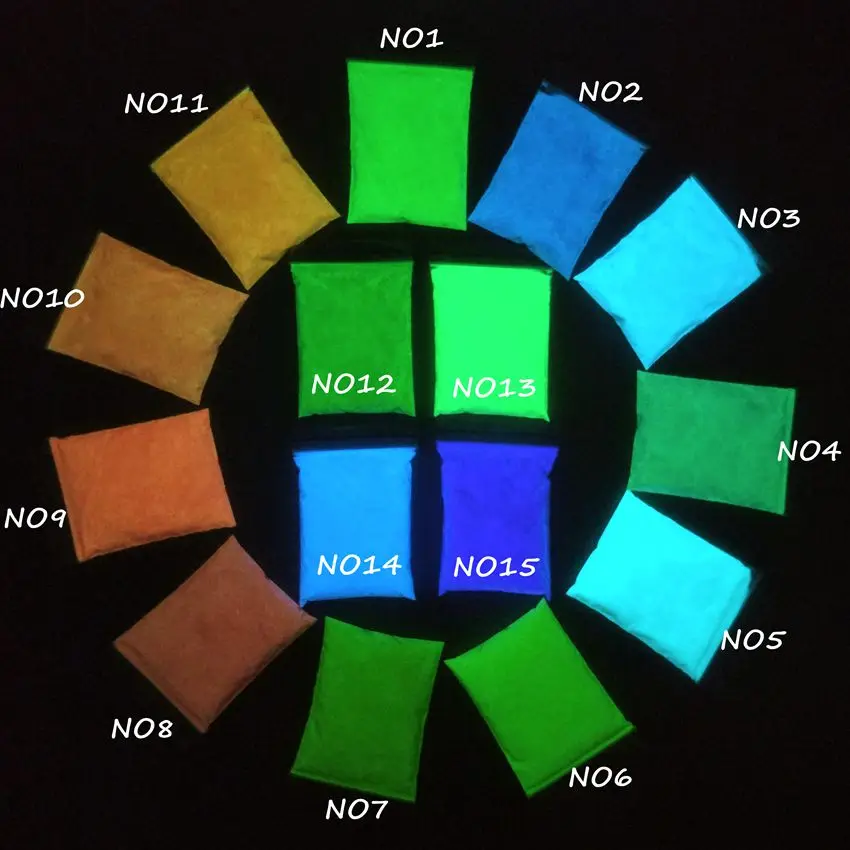 100 gramas de brilho luminoso azul escuro no pó escuro fluorescente do fósforo em pó para materiais acrílicos do anúncio da pintura da resina diy