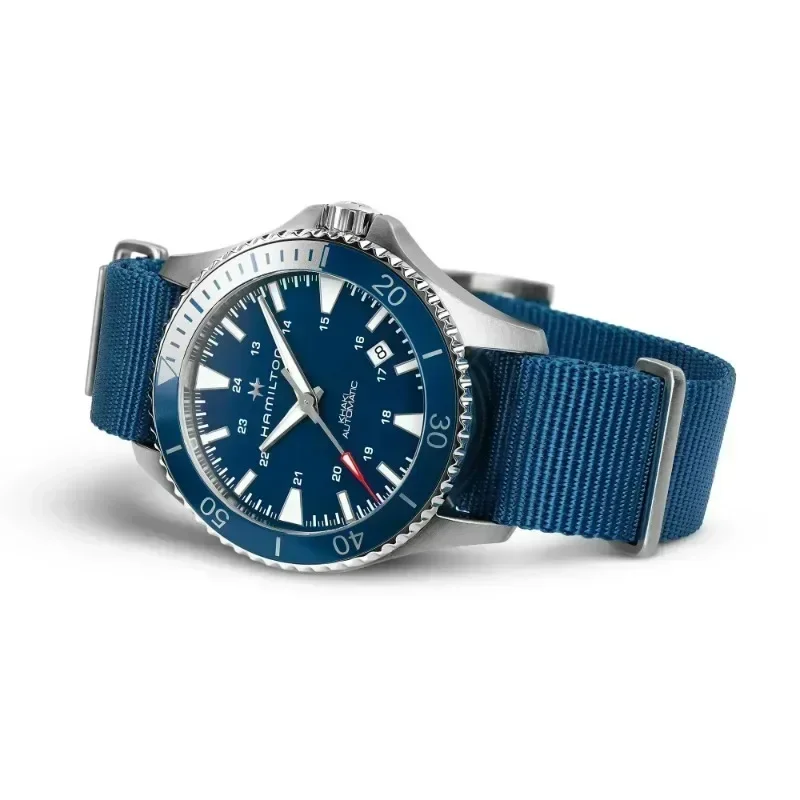 New 2024 Hamilton Men\'s Quartz Watch - Sporty Casual Style. Knitted Canvas & Stainless Steel Band. Exquisite Luxury. AAA Grade