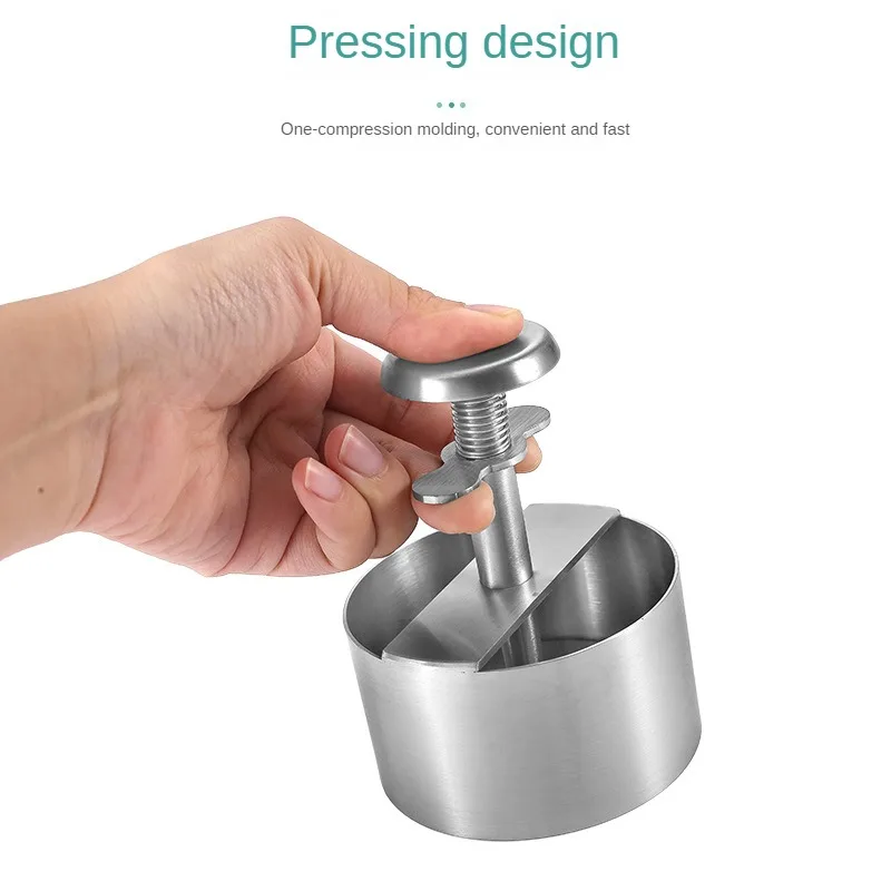 Cross border circular press type meat press manual hamburger patty steak meat press plate mold kitchen tool