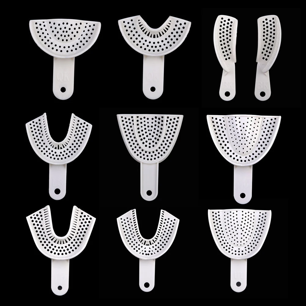 30pairs Dental Disposable Plastic Impression Trays Upper and Lower  L/M/S/Anterior/Quadrant