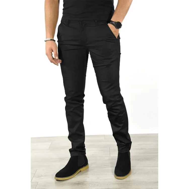 New Men Fashion Solid Simple Pant Elegant Slim Fit Social Trousers Sweatpants Daily Business Office Party Dress Pencil Pant