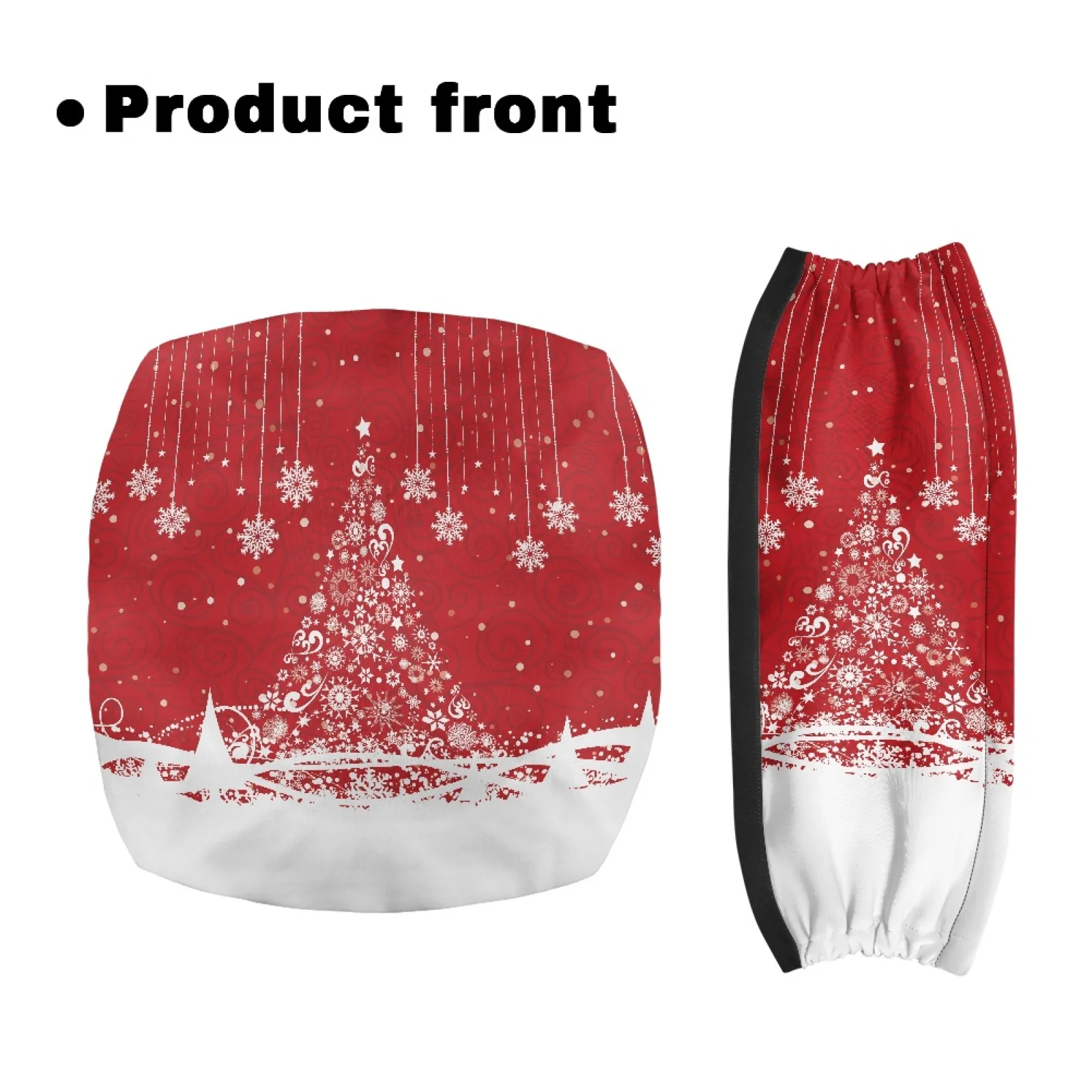 Coloranimal Easy Install Dust Proof 2 Pcs Rollator Walker Seat Cover for Elder for Street Scenes Christmas Tree Snowflake