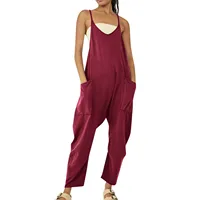 New Women's Solid Color Zipper Pocket Jumpsuit Tank Top European American Style Fashionable Independent Store Best Seller - Image 5