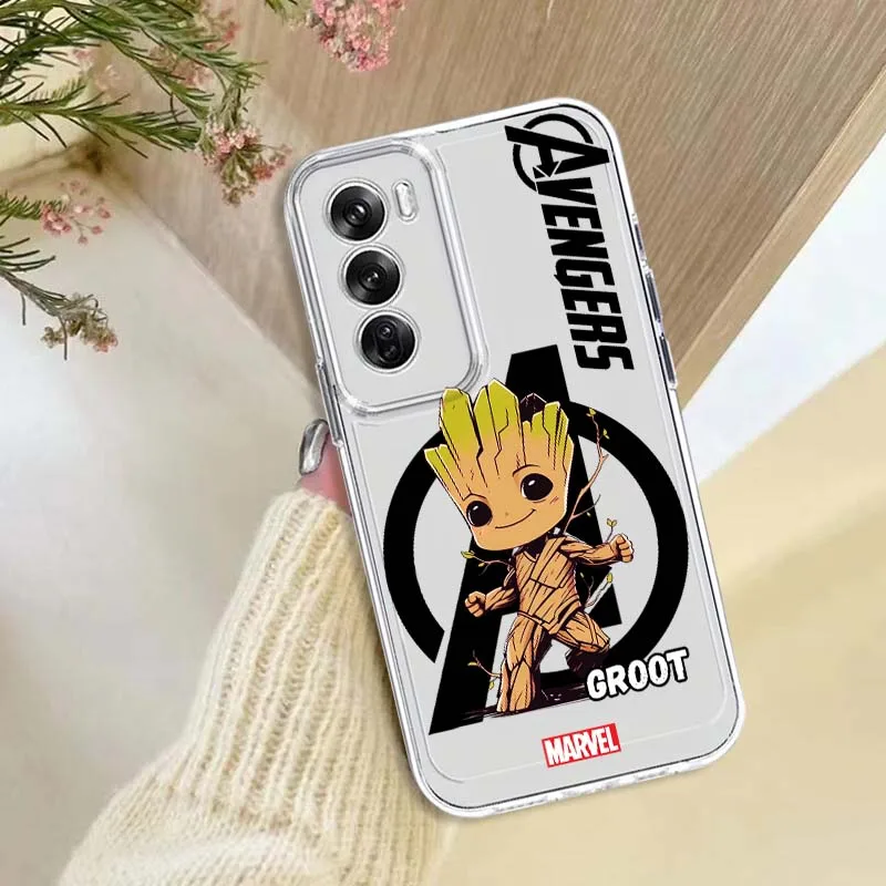 حافظة هاتف رائعة من Marvel Comic Heroes لهاتف OPPO A11 A16 A55 A56 A57 A72 A52 A73 A74 A54 A76 A78 A58 A98 Pro 5G TPU شفافة