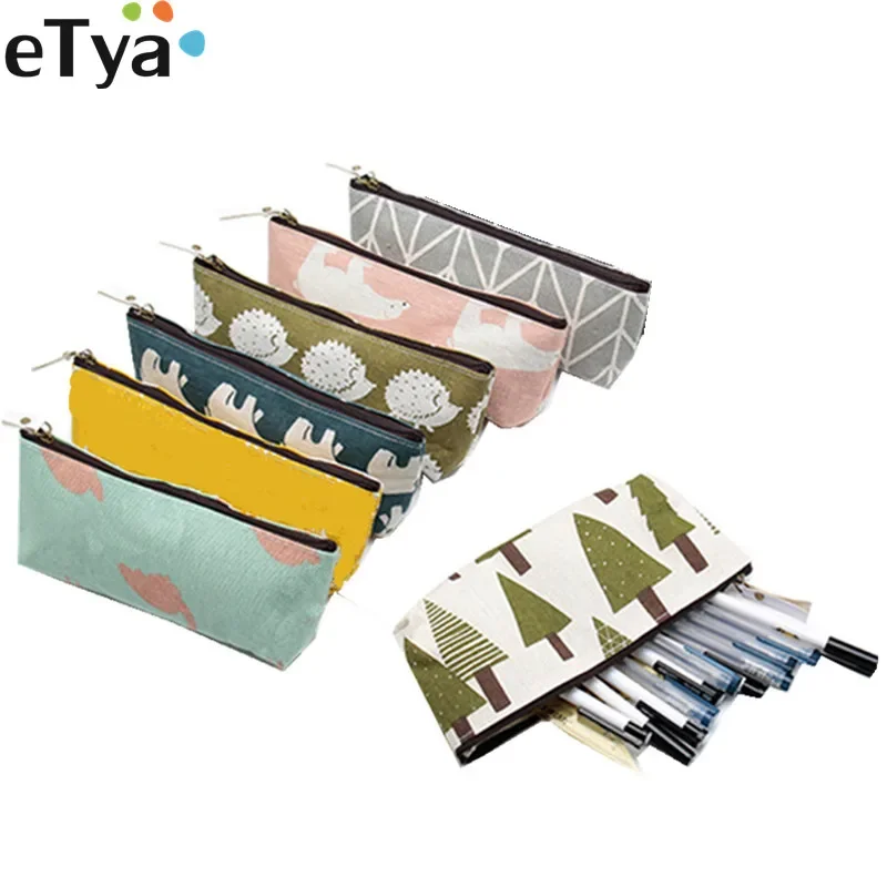 Women Small Cosmetic Bag Organizer Set Cute Travel Makeup Bag Girl Lipstick Brush School Pencil Bag Case Pouch Purse