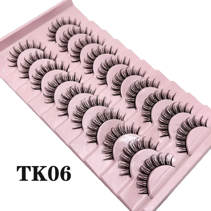 Russische Streifenwimpern 10 Paar Flauschige Kunstnerzwimpern 3D Falsche Wimpern Russische Volumen-Wimpern Künstliche Wimpern Giveaway Make-up – Detail 9