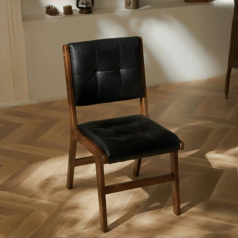 All solid wood modern Nordic style simple home backrest hotel clothing store desk chair leisure chair cross-border