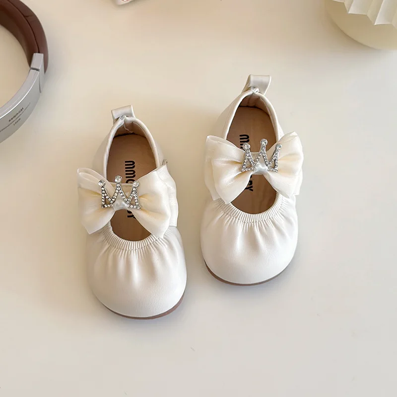 Fashion Girl Shoe 2026 Spring New Brand Baby Shoes Rhinestone Sweet Girl Princess Shoe Casual Child Flat Versatile Children Shoe