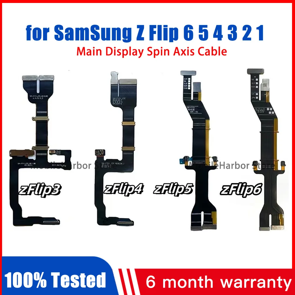 Mainboard Connector LCD Flex Cable for SamSung Z Flip 5 4 3 2 Flip6 F700 F707 F711 F731 F741 F721 Main Display Spin Axis Cable