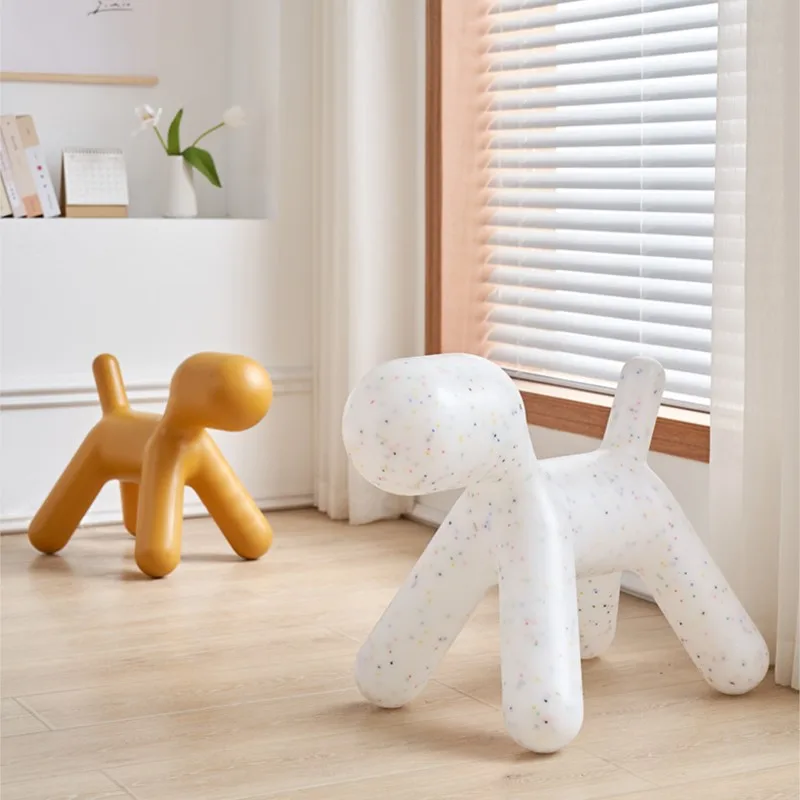 Joylive Simple Creative Animal Shape Toy Personality Dog Chair Plastic Door Shoe Stool Lounge Chair for Living Room