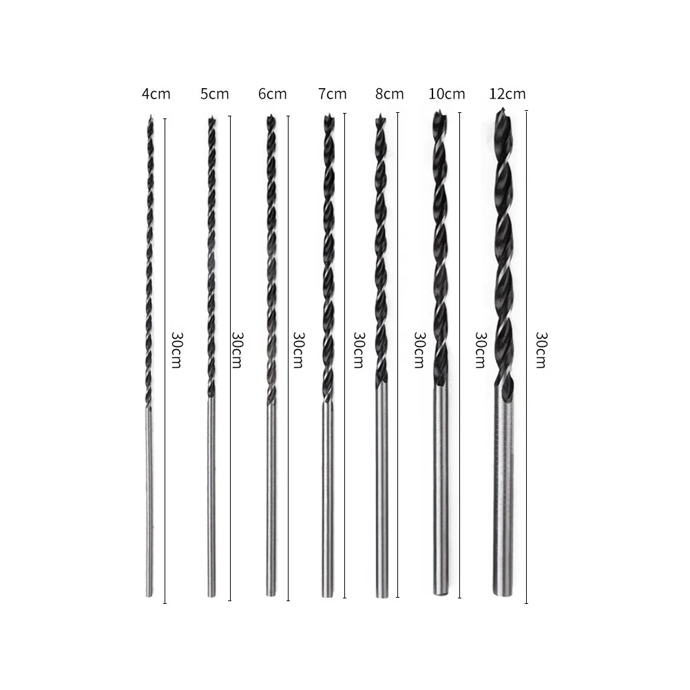 

1 set 1 Set Wood Drill Bit Steel Woodworking Reamer Cut Out Tool For Plywood Plastic Drilling Long Spiral Flutes High Grade