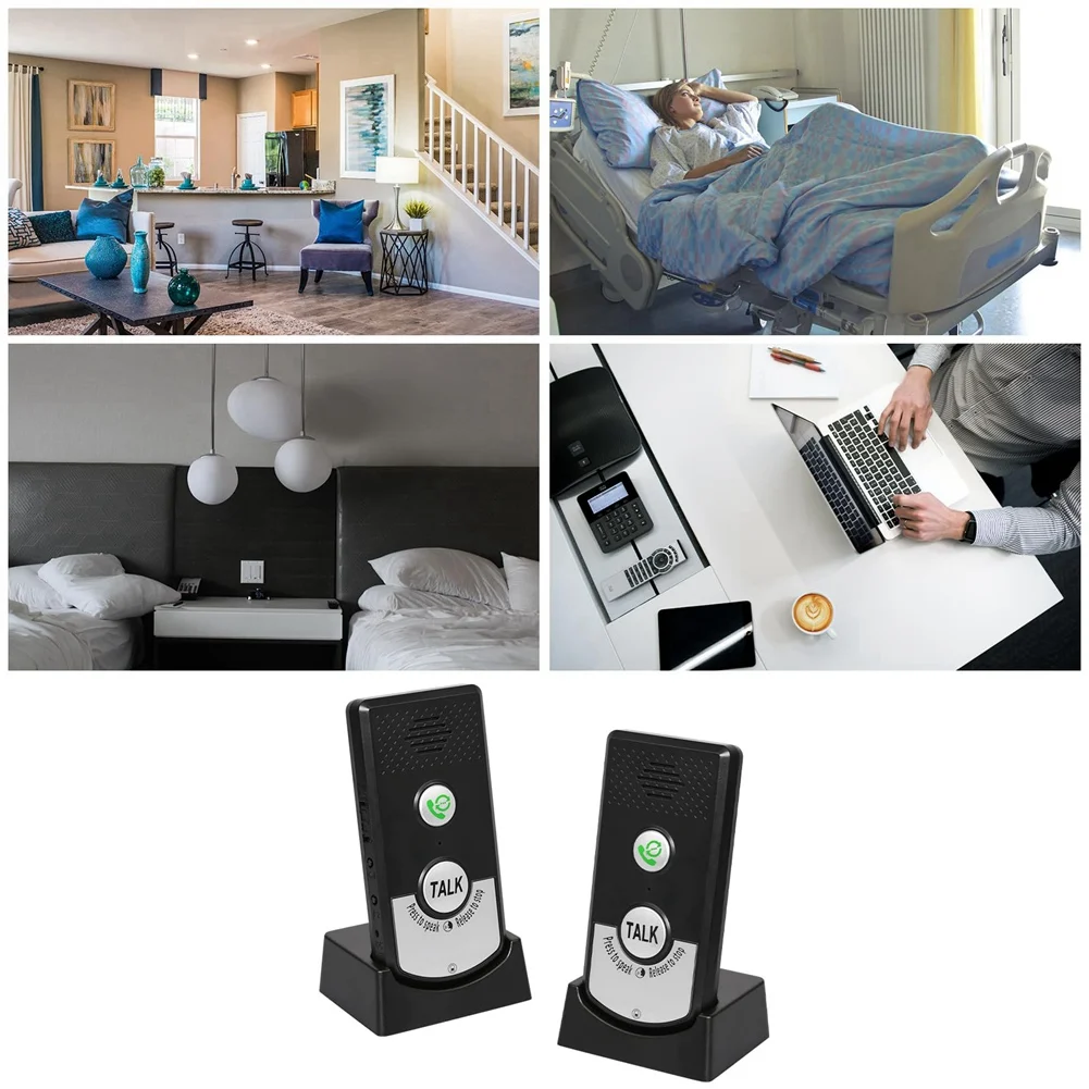 ABKN-Wireless Intercom Voice Monitor Reminder Smart Two-Way Intercom Suitable For Home  Hotel