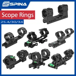 Оптический прицел SPINA OPTICS 34 мм/30 мм/25,4 мм, стандартное кольцо, тактический охотничий прицел 20 мм Пикатинни 11 мм, оптический прицел с двойным алюминиевым креплением