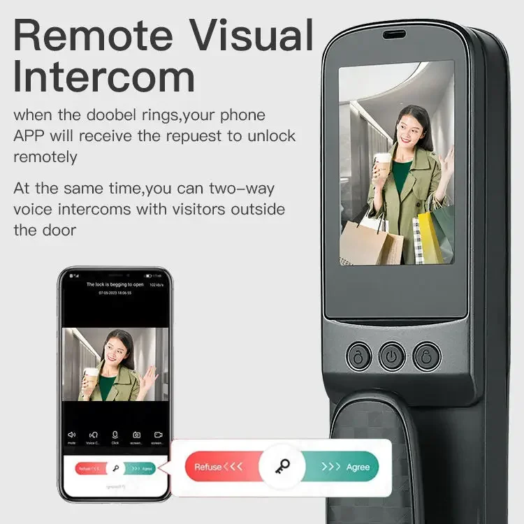 Tuya WIFI App High Security Fully Automatic Smart Lock Biometric Fingerprint Automatic Smart Door Lock Electronic Door Lock