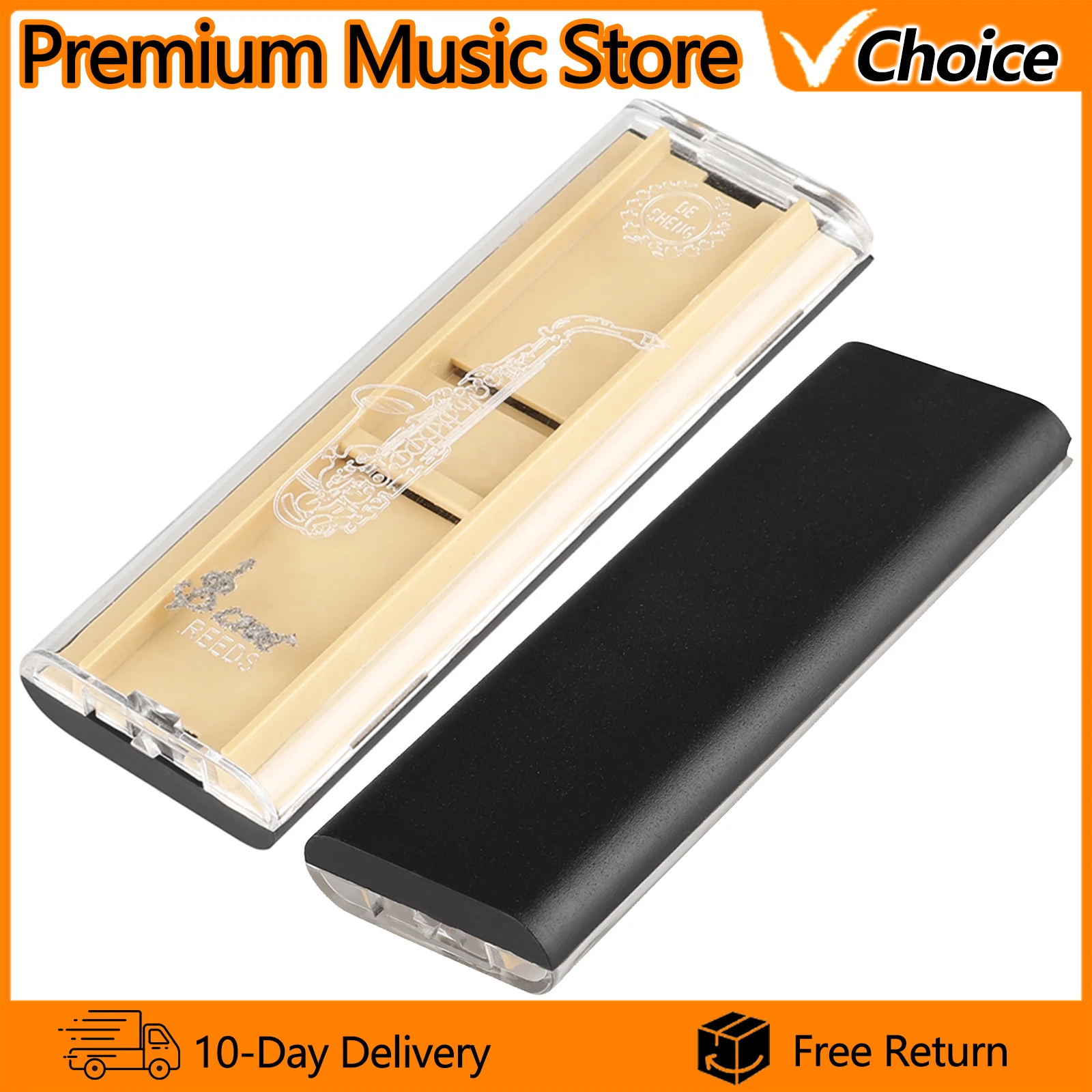 SLADE Reeds Case Sax Saxophone Clarinet Oboe Reeds ABS Transparent Box Storage Case Waterproof Wear Resistant General 2 Grids