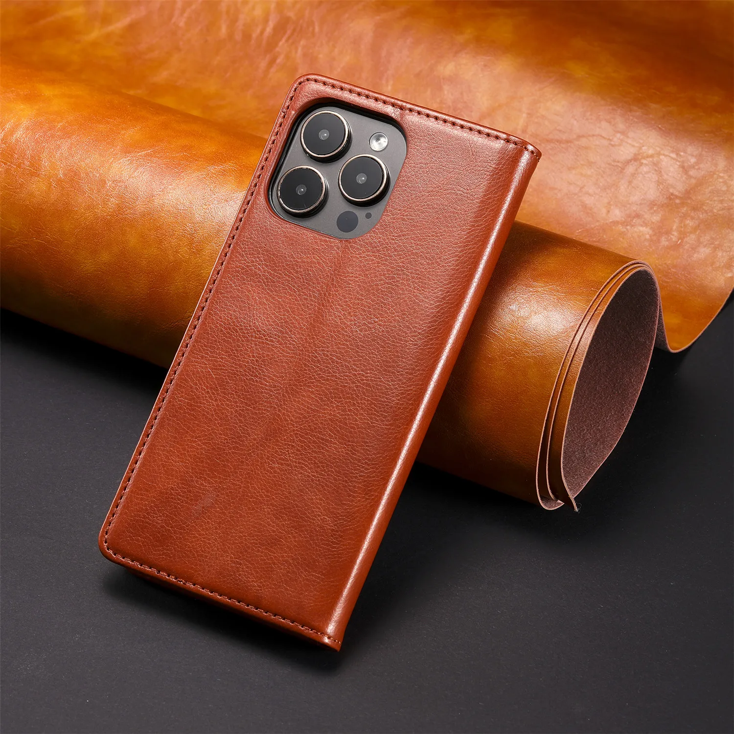 Magnetic Flip Case For iPhone 16 Pro Max 15 14 Plus 13 12 Mini 11 Pro Max X XS XR 6 6S 7 8 Plus Leather Wallet Stand Phone Cover