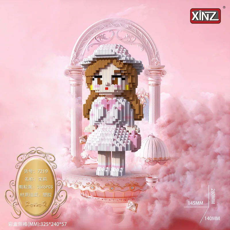 Blocs de construction de princesse Disney, dessin animé AiLuo Jasmine Ariel, briques de connexion, jouets figurines Belle pour enfants, cadeau de noël