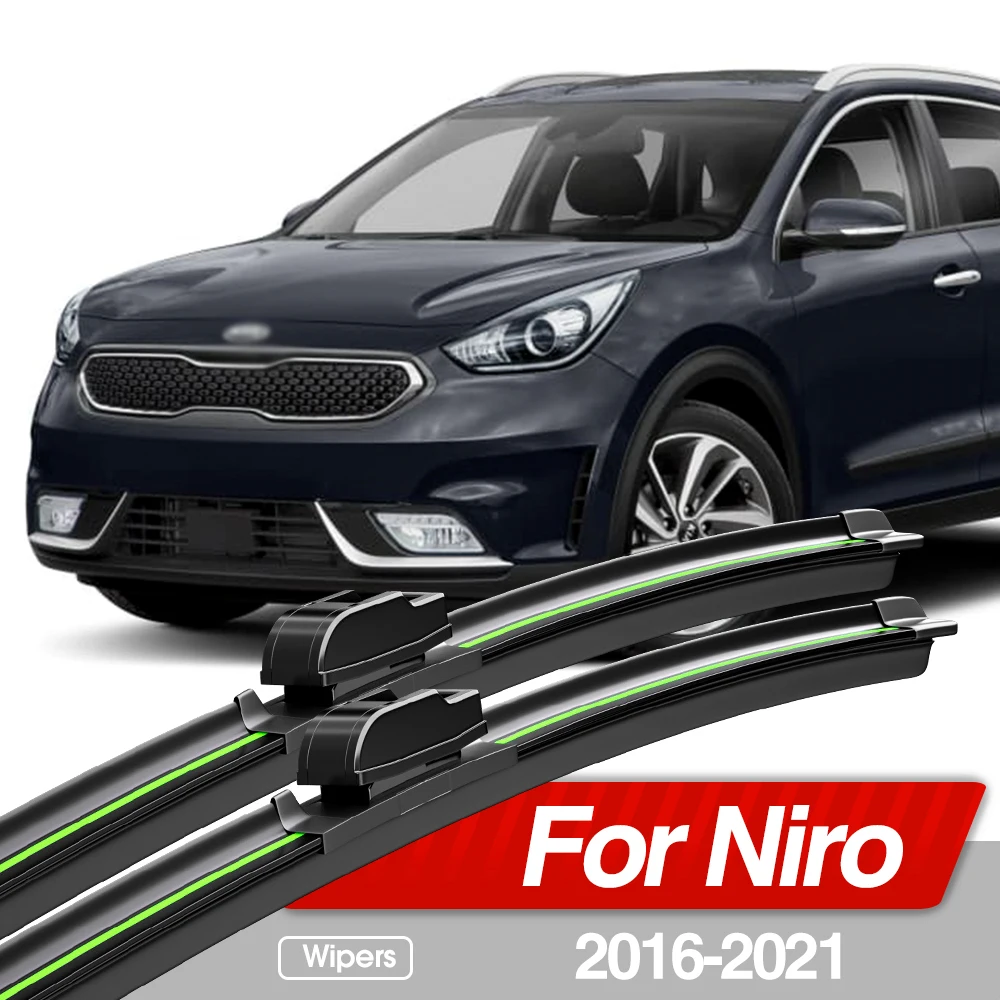 Für Kia Niro 2016-2021 Frontscheibenwischerblätter 2 Stück Windschutzscheiben-Fensterzubehör 2017 2018 2019 2020