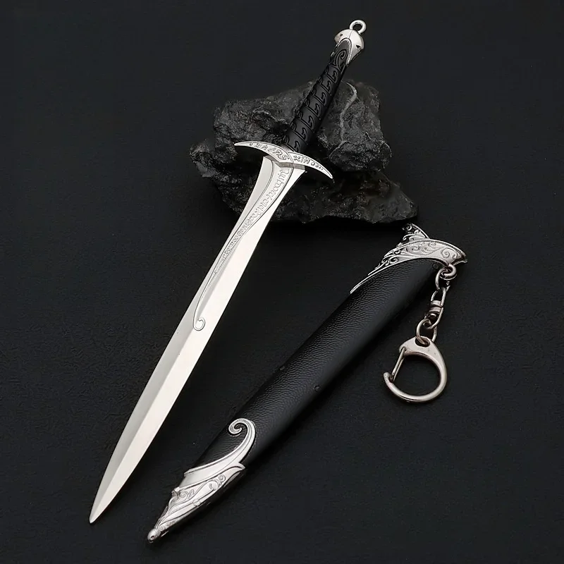 8.6in/22 سنتيمتر المعادن البهجة السيف الفيلم الأجهزة الطرفية الحلقات كاتانا سلاح الأوسط أراغورن نارتيل السيوف كاتانا ألعاب أطفال