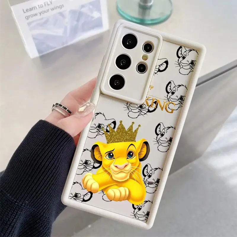 phone case for Samsung Galaxy S24 S22 S21 Ultra A13 cases S20 FE S23 S24plus S21fe 12C fundas Cover The King Lion Simba Animaton