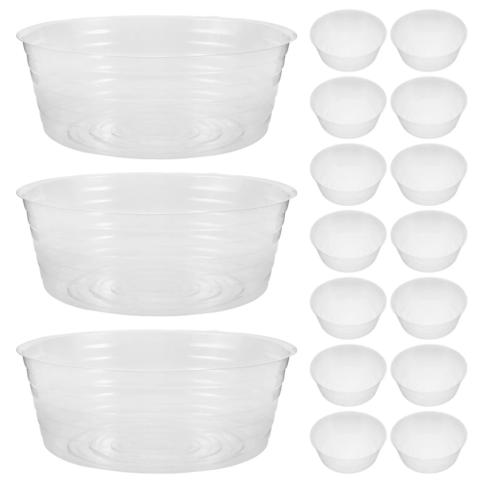 

20 шт. прозрачных гидропонных горшков для рассады, легкие пластиковые поддоны для растений, стаканчики для выращивания корней, поддоны для капельного полива, для домашнего сада