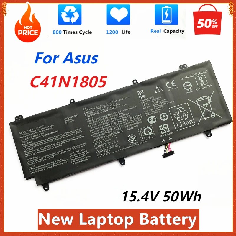 

New C41N1805 0B200-03020000 Laptop Battery for Asus ROG ZEPHYRUS S GX531 GAMING GX531GS GX531GX GX531GW GX531GM