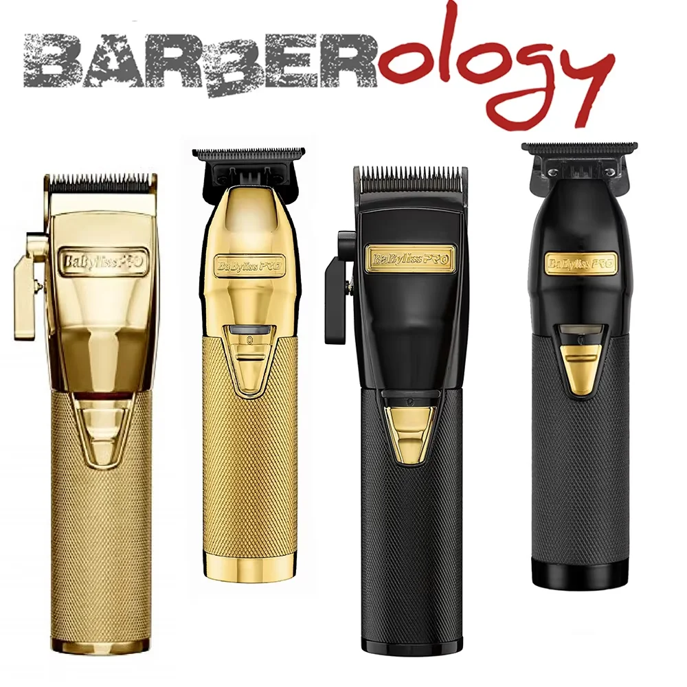 Cortadora de pelo profesional Babyliss Pro Barberology FX + FX820 y Kit de corte de pelo con recortador de esqueleto FX707 para barberos y estilistas