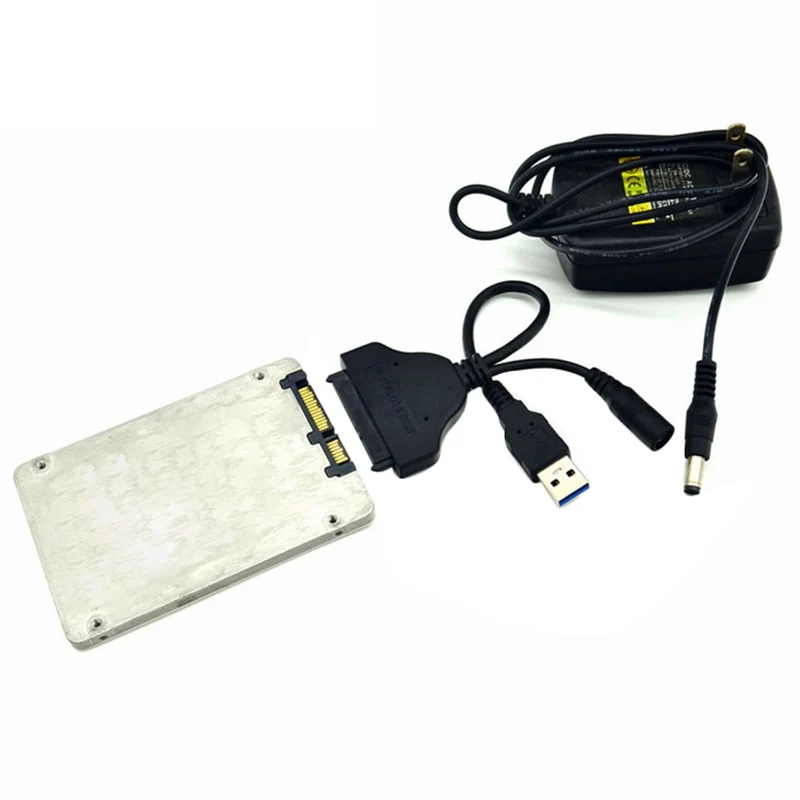 USB3.0 Easy Drive Cable USB to SATA3 Hard Disk Read 2.5/3.5 Inch Hard Disk Drive Adapter Cable with Power